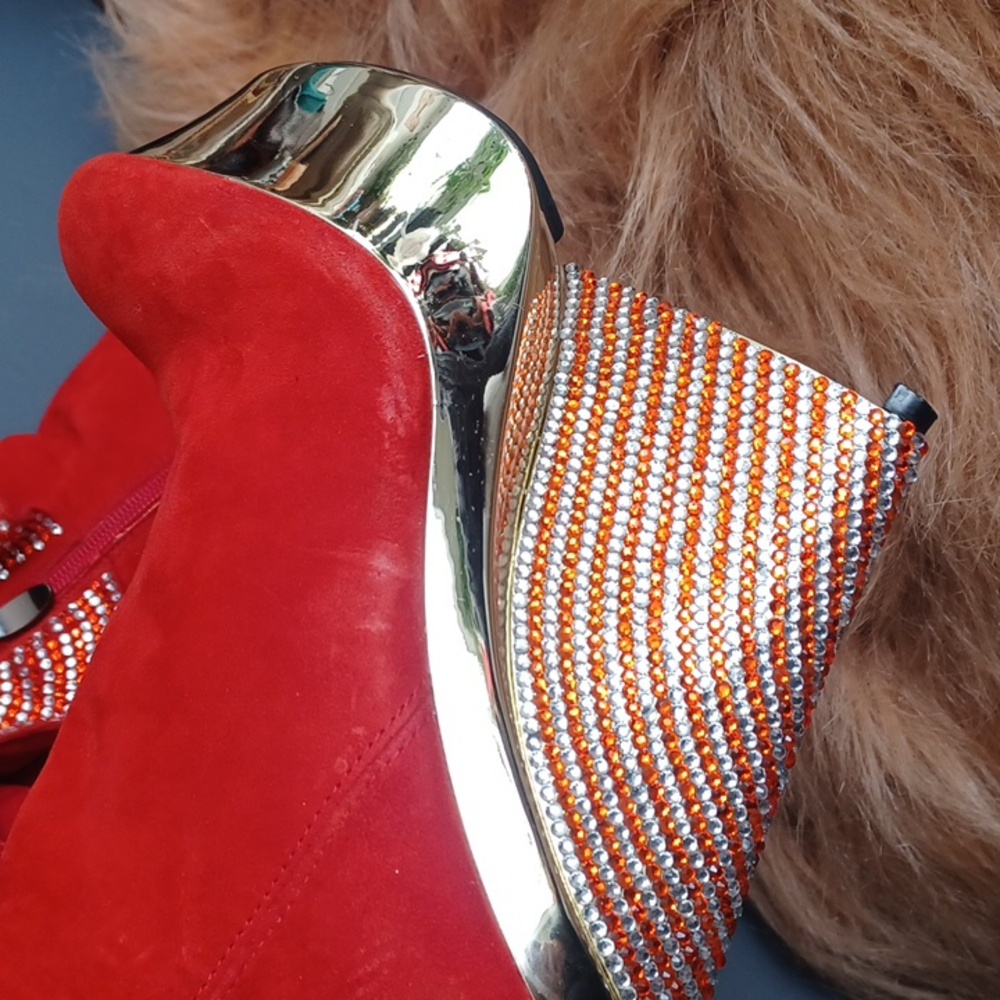 Stunning Rhinstone Wedge Booties - Picture 3 of 16